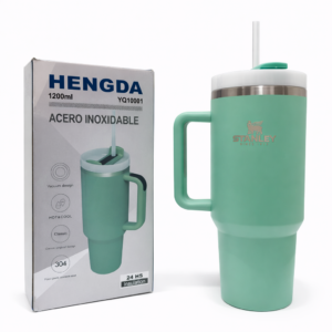 Copo Térmico com Canudo 1200ml – Aço Inoxidável com Alça