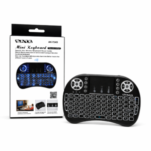 Mini Teclado Wireless com Touchpad – Ideal para Smart TV, TV Box, PC e Android
